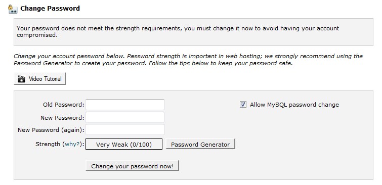 Notifikasi ubah password